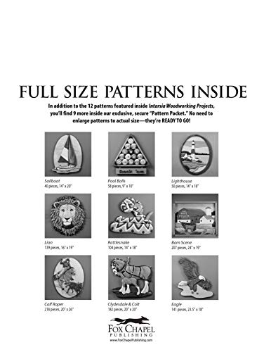 Intarsia Woodworking Projects: 21 Original Designs with Full-Size Plans and Expert Instruction for All Skill Levels (Fox Chapel Publishing) Learn How to Create Wood Inlay with Depth on Your Scroll Saw - Image 4