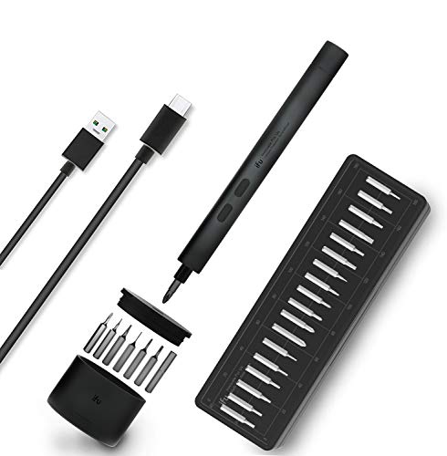 Docosu Cordless Electric Screwdriver Mini Electric Screwdriver Lithium Electric Precision Screwdriver Rechargeable Electronics Power Screwdriver Sets With LED Light Electric Screwdriver Rechargeable