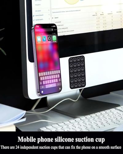 Image of 6 PCS Suction Phone Case, Phone Suction Sticker, Silicone Suction Phone Case for Hands-Free Mobile Accessory Holder Grip, Video Phone Accessory Compatible Mirror, Shower (6 Colors)