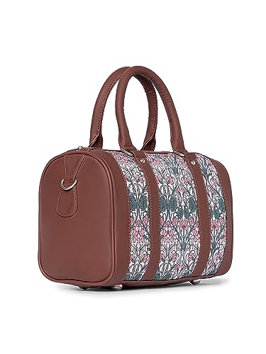 Image of ZOUK Printed Vegan Leather Handmade Women's Handbags with double handles and detachable Sling Strap