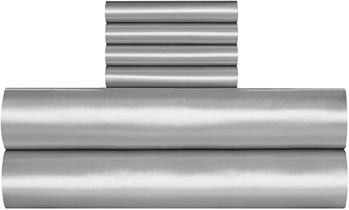 Miniatura 7 de Funda de edredón AiMay de satén, jacquard de seda 100 % de lujo, microfibra súper suave con cierre zipper, color de moda con elegante patrón plateado