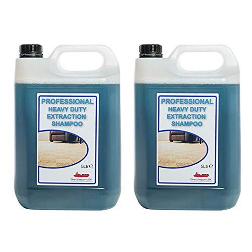 We Can Source It Ltd - Heavy Duty Carpet Shampoo – Professional Liquid Cleaner for Carpet & Upholstery – Suitable for Extraction Machines – Fresh Coconut Scent – 5 Litre Bottle - Pack of 2