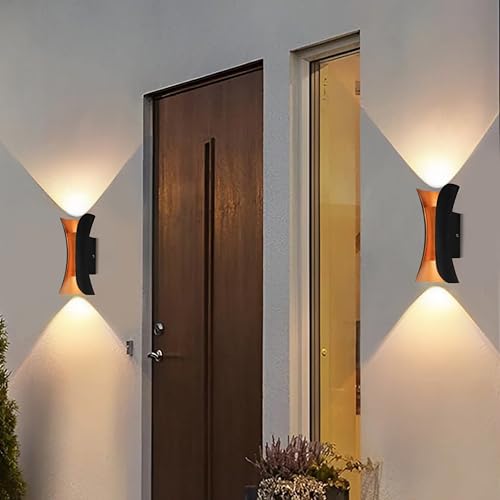 Image of Gesto 10W Waterproof Led Wall Light for Home Decoration - Up Down 2-Way LED Wall Lamp | IP65 Outdoor Fancy Wall Lights for Balcony,Gate,Elevation,Garden,Patio | Decorative Wall Mount Light -Pack of 1