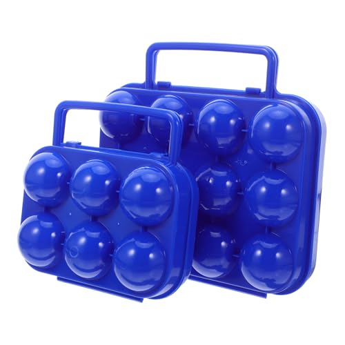 VERDANVERSE 2個 ポータブルアウトドア卵収納ケース 格 格スタッカブルプラスチック製 軽量耐衝撃設計 キャンプやピクニック用卵輸送ボックス