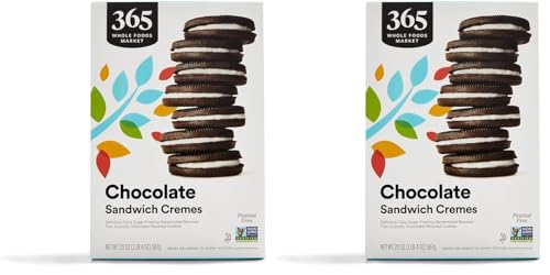 365 by Whole Foods Market, Chocolate Sandwich Creme Cookies, 20 Ounce (Pack of 2)