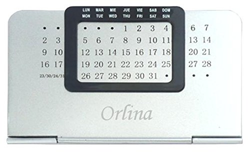 Perpetual desk calendar with engraved name: Orlina (first name/surname/nickname)