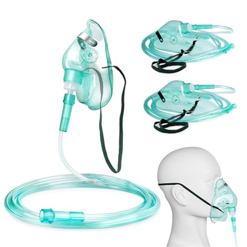 IKOPFLN Kit de 3 juegos mascarillas inhaladores,nebulizador adultos,desechable para, ampolla de aerosol universal, tubo de filtro y accesorios para nebulizador, compatible con todas las marcas