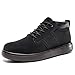FLYLAND Men's Fashion Sneakers Chukka Boots Lace Up Leather Ankle Dress Boot Lightweight Walking Driving Shoes Black 7.5