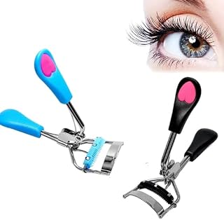 2 Pcs Eyelash Curlers with Comb Professional Lash Curlers,Eyelash Curlers,Eye Lashes Clips for Women and Girls Makeup Accessory(2 Color)
