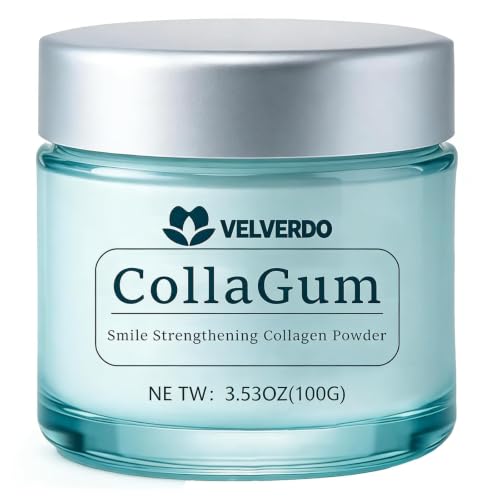 Velverdo Collagen Tooth Powder Collagen Tooth - Hydroxyapatite Toothpaste Powder Strengthens Enamel & Gums Natural Oral Care Formula (1pc)