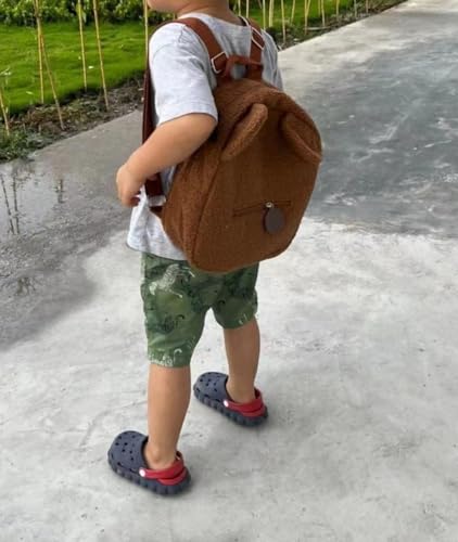 MTRoyaldia Teddy Stuffed Bear Backpack Embroidered Name Plush Backpack Cute Bear Padded Animal Mini Bear Backpack