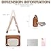 SYTRAH Anti-Theft Crossbody Purse for Women, Crossbody Shoulder Bag with Built-in Wallet & RFID Blocking for Travel Workout Beige Brown