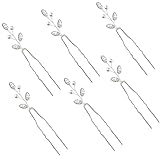 Jaciya 40 Pack Crystal Wedding Bridal Pearl Flower Hair Pins Clips with Two Jewelry Bags, White