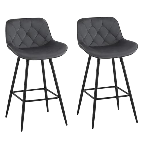 Taburetes Altos de Cocina Gris Oscuro Marca EUGAD