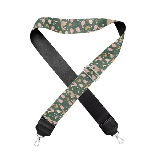 Image of Halloween Handbag Strap Canvas Purse Strap Colorful Bat Black Shoulder Strap Multicolor Bats Replacement Strap