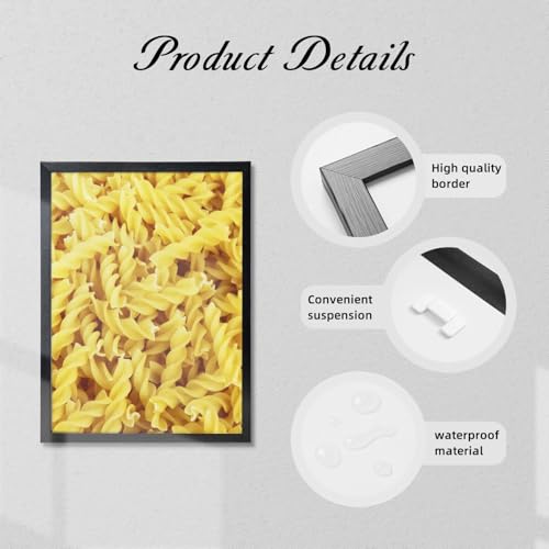 Spaghetti cadre noir de qualité supérieure pour décoration murale - 6