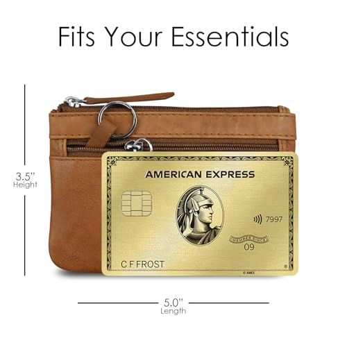 Image of ili New York Leather Mini Compact Coin Purse - Antique Saddle