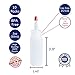 Kelkaa 2oz HDPE Durable Plastic Squeeze Bottles with Yorker Red Cap Natural Clear Bottles for Food, Crafts, DIY Liquid Products (Pack of 10) - 59ml, Plastic, Reusable, Made in USA