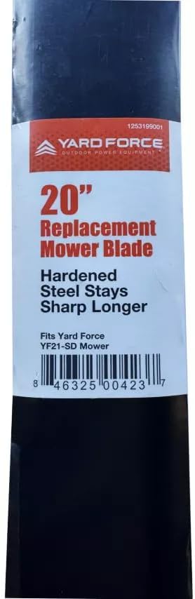 Yard Force 21-Inch Mulching Mower Blade Replacement for YF21-SD | OEM Part 1253199001 | Precision-Cut Steel, Medium-Lift Dual Edge