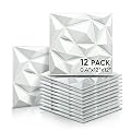 Sonic Acoustics 12 Pack 12 X 12 X 0.4 Inches Acoustic Absorption Panel, 3D Unique Soundproofing Insulation, Used in Home & Offices