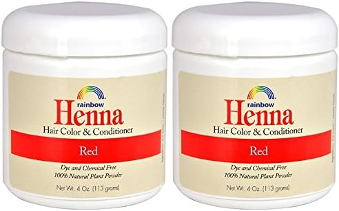 Rainbow Research Henna Red Hair Color and Conditioner (Pack of 2) With Lawsonia Inhermis, 4 oz. each.
