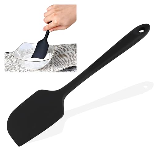 Grande Spatule en Silicone, 29 cm Résistante à la Chaleur 230°C, Maryse de Cuisine Flexible et Antiadhésive, Spatule Grattoir pour Mélanger, Racler,...