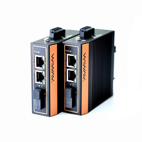 Convertisseur Ethernet industriel IP40 W1003-2FE1FX-I à large température -40 85°C lot de 2