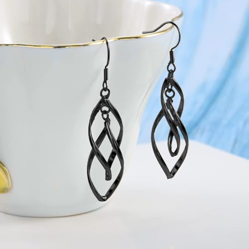 18K Gold Plated Earrings for Women Classic Infinity Swirl Wire Earring With Jewelry Box2