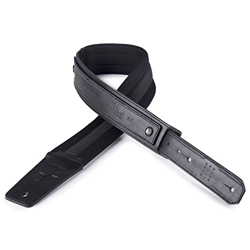 Gruv Gear SoloStrap Neo Sangle de guitare basse Noir Largeur 6,3 cm - Les Beatles, Paul McCartney, John Lennon, RIngo Starr, George Harrison Gruv Gear SoloStrap Neo Sangle de guitare basse Noir Largeur 6,3 cm
