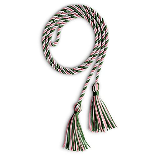 Image of Endea Graduation Single Honor Cord Three-Color (Kelly Green /Pink /White)