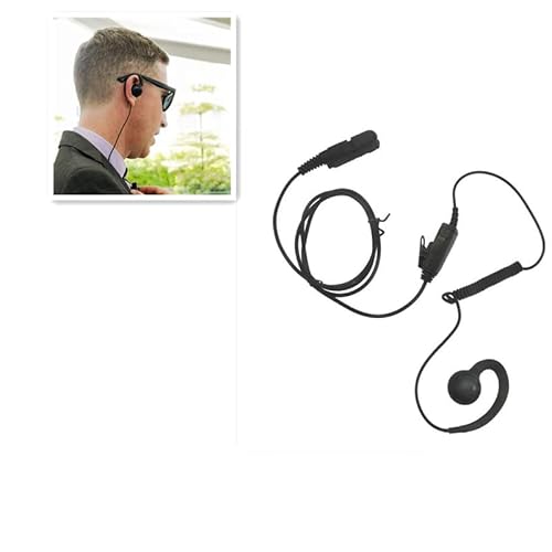Wodasen Xpr3500E C-Swivel Shape Walkie Talkie Earpiece Surveillance Headset With Mic Ptt For Motorola Xpr3000 Xpr3300 Xpr3500 Xpr3000E Xpr3300E Xir P6620 Xir P6600 E8600 E8608 Dp2400 Dp2600 Radio #TOP6