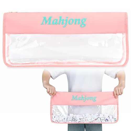 Bolsa para Fichas de Mahjong Americana con Cierre Rosa