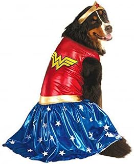Rubie's unisex adult 580286 Official Rubie s DC Comic Wonder Woman Pet Dog Costume Super Hero Gift Big Dog Size XXL, Multicolor, XXL UK
