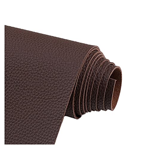 Cuir synthétique souple d'ameublement effet vinyle texturé marron foncé pour canapé