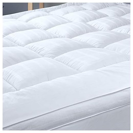 Upgraded! 3-Inch Extra Thick Mattress Topper with 100% Cotton Cover, King Size, New & Improved Down Alternative Bed Topper Pillowtop for Optimum Cushioning & Support, Breathable