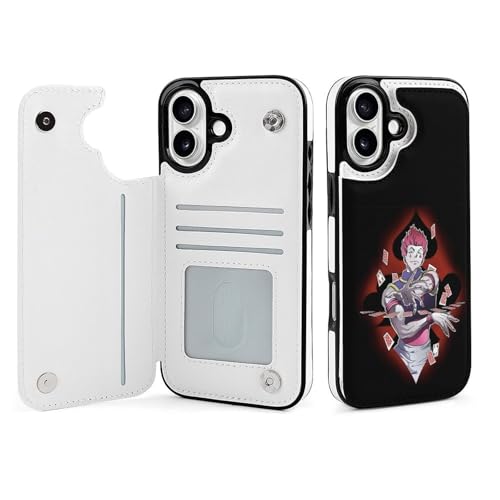 iPhone16Plus�p�P�[�X �蒠�^ �q�\�J Hisoka �n���^�[×�n���^�[ �A�C�t�H��16Plus ���z�^ �J�[�h���[ �X�^���h�@�\ ������� �X�}�z�P�[�X �ϏՌ� �����ӂ���16Plus�J�o�[