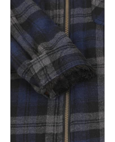 Image of ZENTHACE Boys Sherpa Fleece Lined Flannel Jacket
