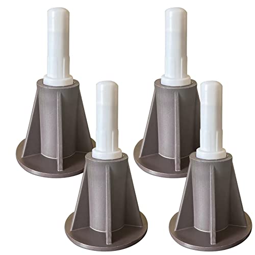 Home's Place Steel Stem Bed Frame Feet To Replace Wheels. Prevent Sliding. Sturdy Bed Frame Feet Replacements With Plastic Inserts. Set Of 4 #TOP7