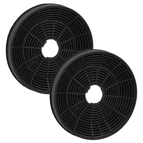 vhbw 2x Filtres à charbon actif compatible avec Beko 8848783200, 8848803200, 8848793200, 8851313200, HCA 62540 B hotte aspirante - 16 cm