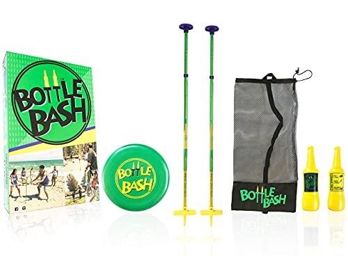 Bottle Bash Outdoor Flying Disc Game Set – Disc Toss...