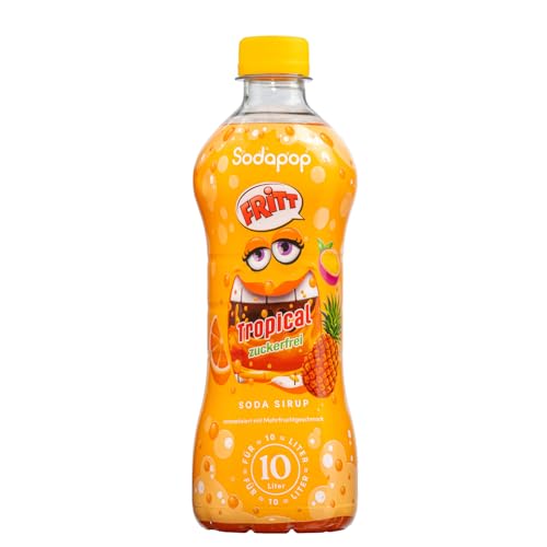 Sodapop Sirup FRITT Tropical, zuckerfrei, 500ml, bis zu 10 Liter Getränk – Ansicht 1