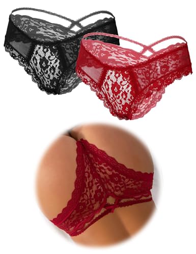 ohmydear Tangas Sexy para Mujer Tanga Pack 1/2/3er Bragas Brasileñas Ropa Mujers Talla Grande Lencería Sexy Erótica String Braguitas Culotte Transparente