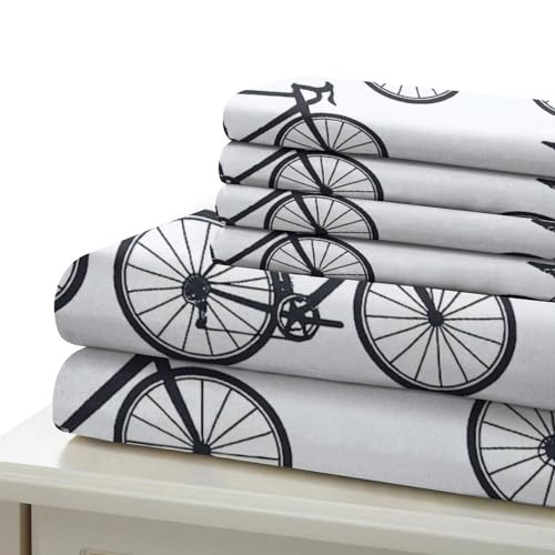 Parure de lit vélo housse de couette microfibre 3D hypoallergique - 7