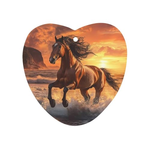 Galloping Horse Car Air Freshener Hanging Aromatherapy Tablets for Car Accessories Love form