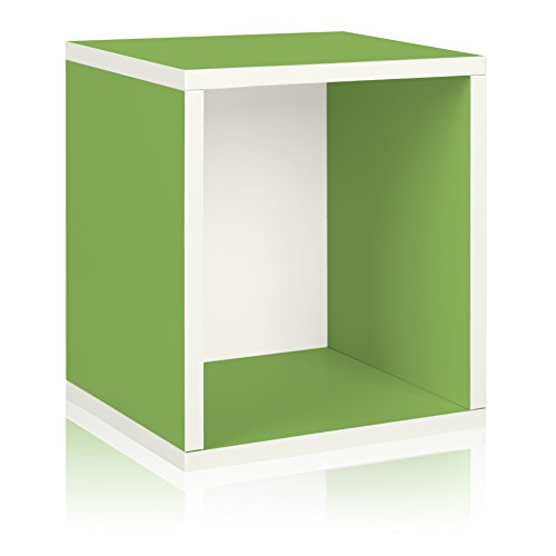 Way Basics Cube Plus Cubby Organizer (Tool-Free Assembly and Uniquely Crafted from Sustainable Non Toxic zBoard Paperboard), Green