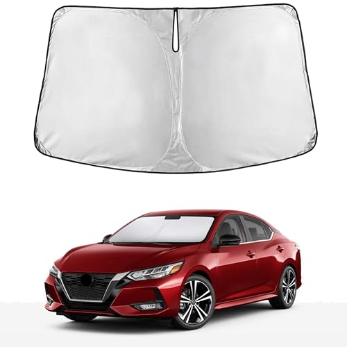Image of EcoNour Windshield Sunshade Compatible for Nissan Sentra 2020-2023 2024 2025, Sun Visor for Front Windshield & Window Sun Shade Cover, UV Heat Blocker & Protector, Car Accessories