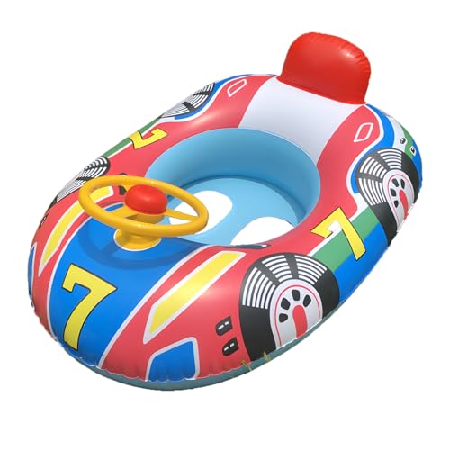 JYJLLM premium baby pool float canopy - inflatable baby seat & swim ring for toddlers 6-18 months, safe & comfy pool floats for kids, perfect for baby swimming & summer fun (blue)