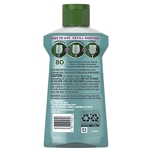 cascade platinum dishwasher rinse aid 845 fl oz packaging may vary