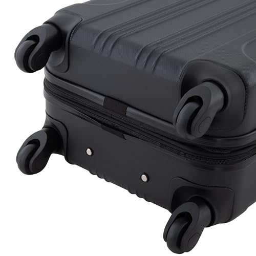 Travelers Club Luggage Chicago 20 Inch Expandable Carry-On Spinner, Black, One Size image 3