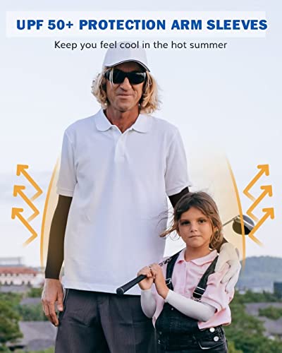 Jay Sarees Arm Sleeves For Men Women Kids 3 Pairs, Compression Sleeve Cover Arms, Tattoo Cover-Up Sun Sleeves Uv Protection Cooling For Sports Football Baseball Volleyball Boys Girls-1 #TOP1